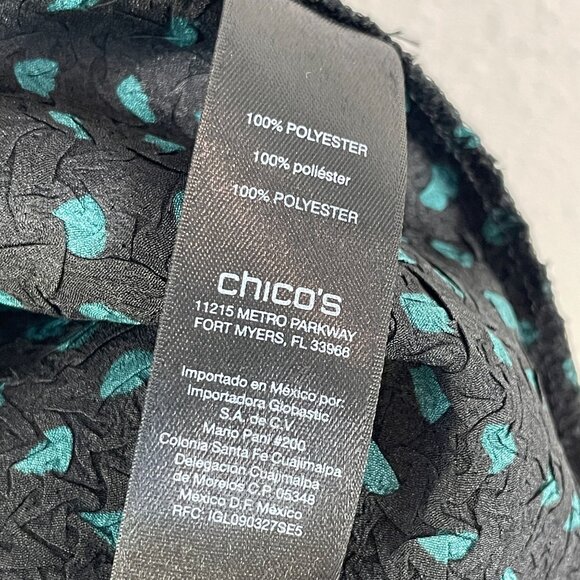 Chicos Travelers Womens XL Open Front Cardigan Jacket Crinkled Polka Dot Print - Picture 5 of 13